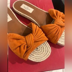 Valentino Orange suede sandal